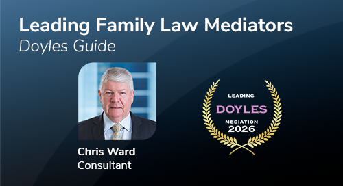 Picture of Chris Ward with Doyles Guide leading family law mediator logo